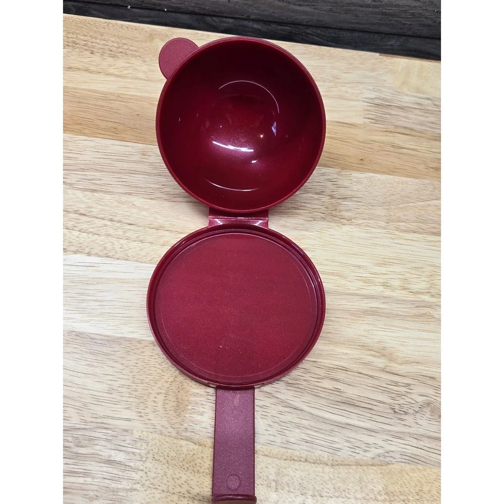 Tupperware Jr. Forget Me Not Containers  Red 4518B-2 tomato onion keeper